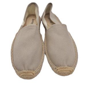Soludos Dali EUC Gray Canvas Espadrilles Slip On Shoes SZ 8